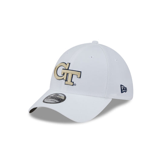 Georgia Tech Yellow Jackets Optic White 39THIRTY Stretch Fit Hat - New Era Cap