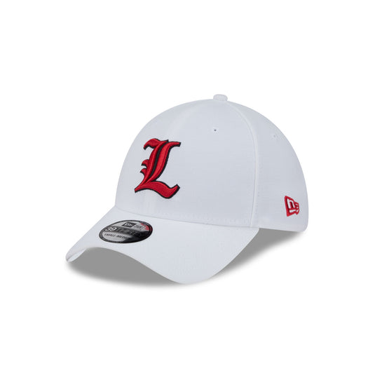 Louisville Cardinals Optic White 39THIRTY Stretch Fit Hat - New Era Cap