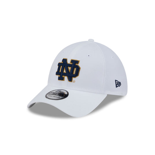 Notre Dame Fighting Irish Optic White 39THIRTY Stretch Fit Hat - New Era Cap