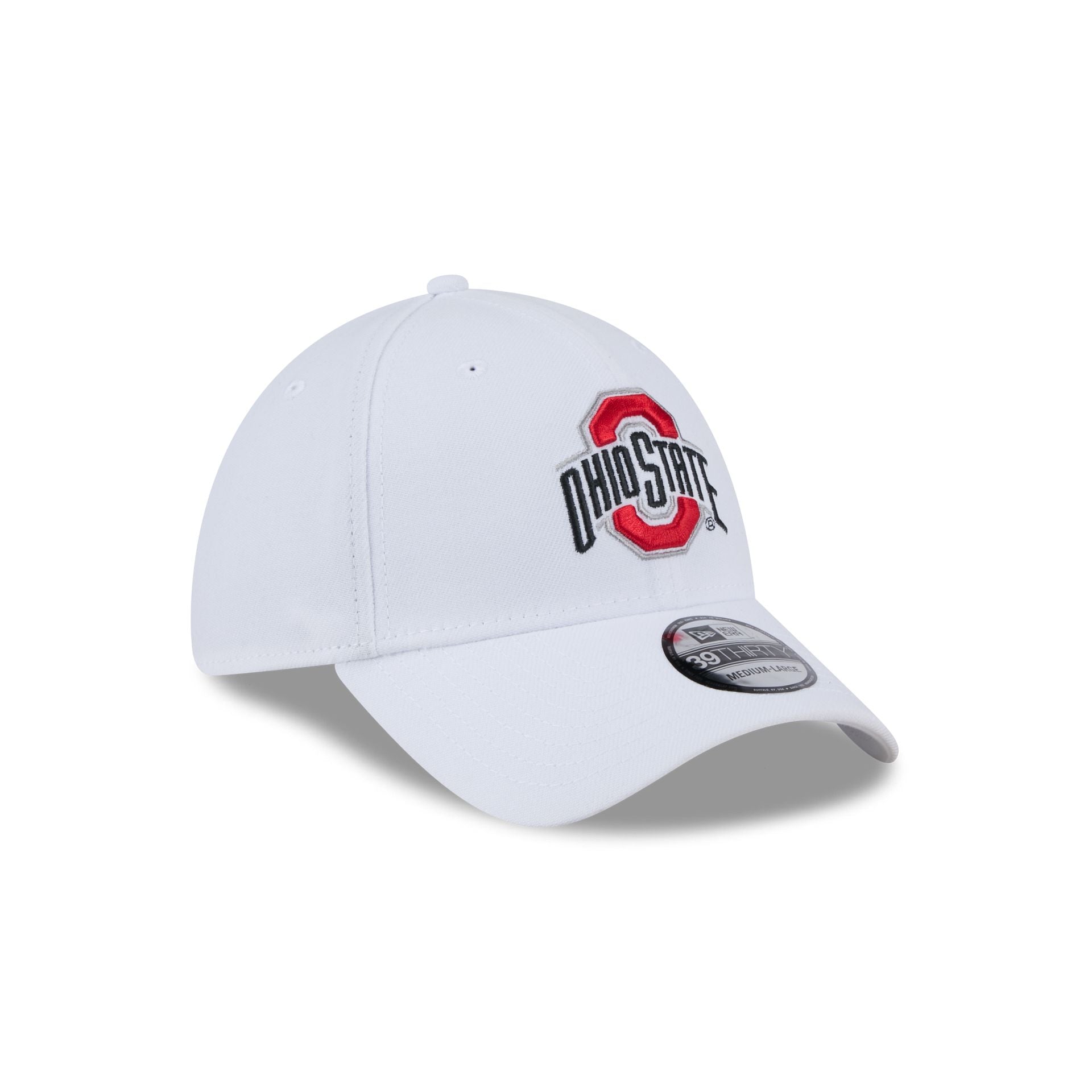 Ohio State Buckeyes Optic White 39THIRTY Stretch Fit Hat