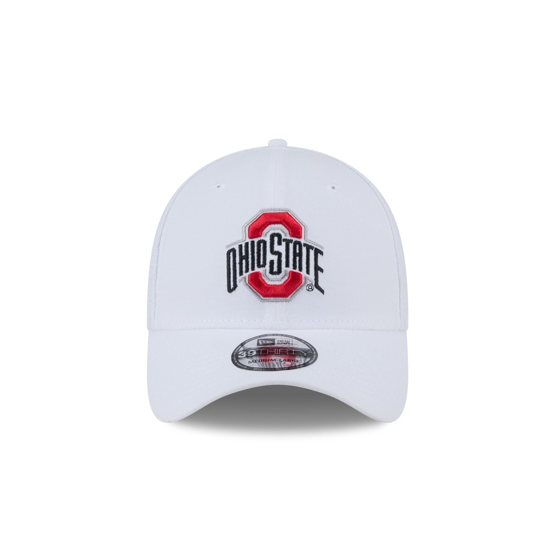 Ohio State Buckeyes Optic White 39THIRTY Stretch Fit Hat