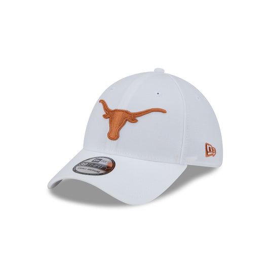 Texas Longhorns Optic White 39THIRTY Stretch Fit Hat - New Era Cap