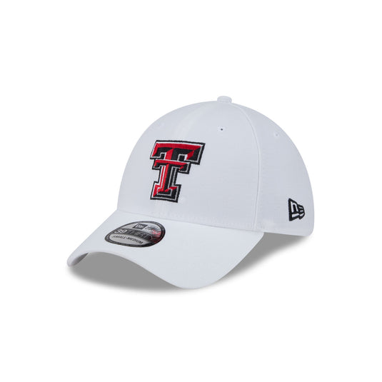 Texas Tech Red Raiders Optic White 39THIRTY Stretch Fit Hat - New Era Cap