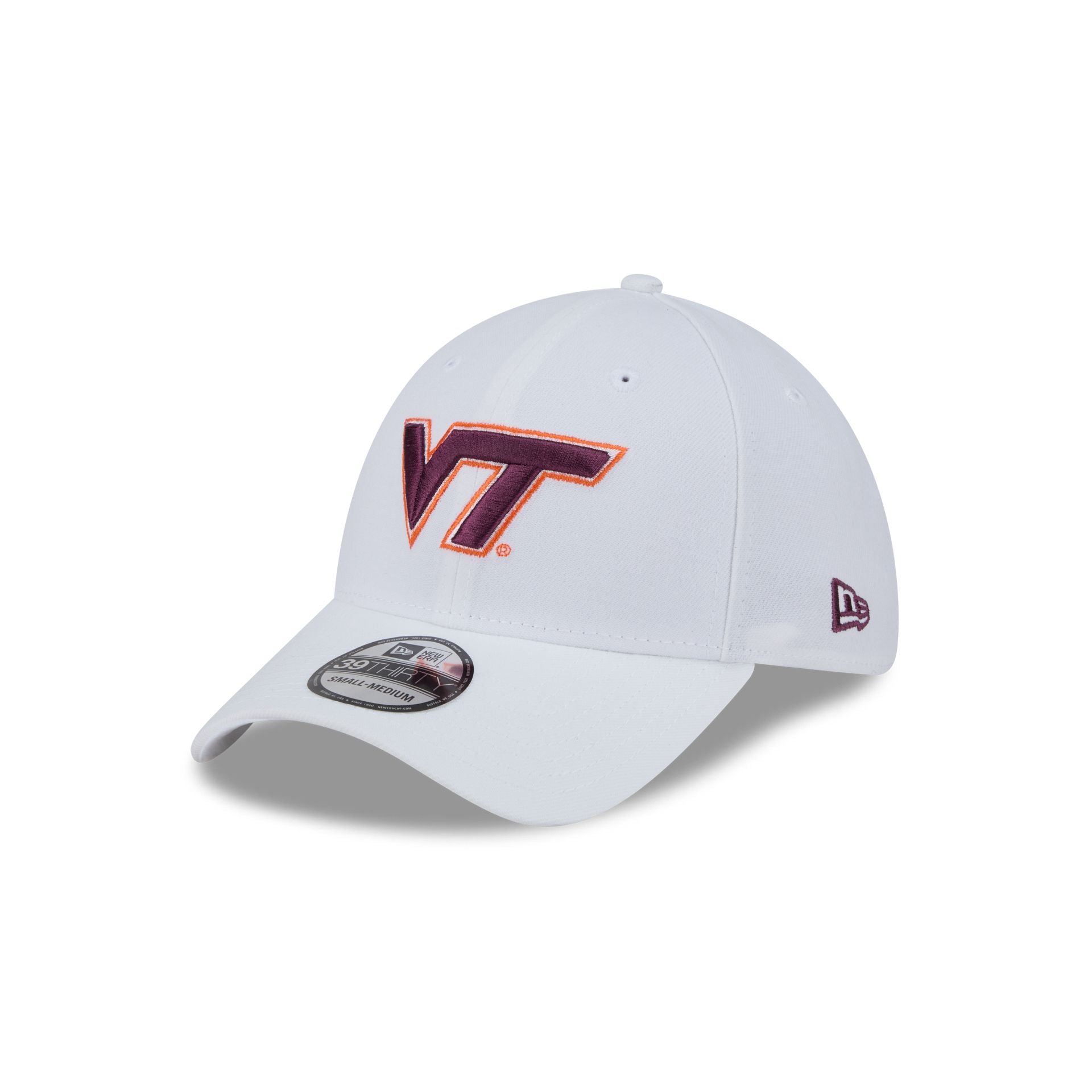 Virginia Tech Hokies Optic White 39THIRTY Stretch Fit Hat – New Era Cap