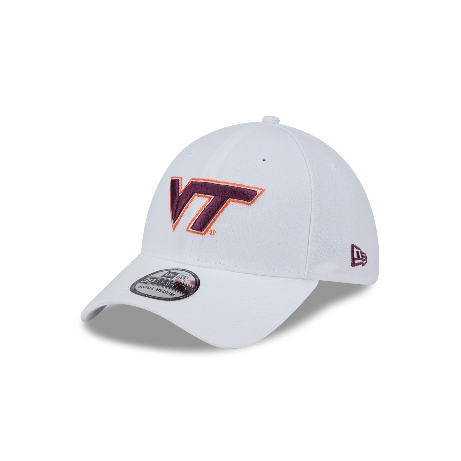 Virginia Tech Hokies Optic White 39THIRTY Stretch Fit Hat