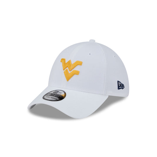 West Virginia Mountaineers Optic White 39THIRTY Stretch Fit Hat - New Era Cap