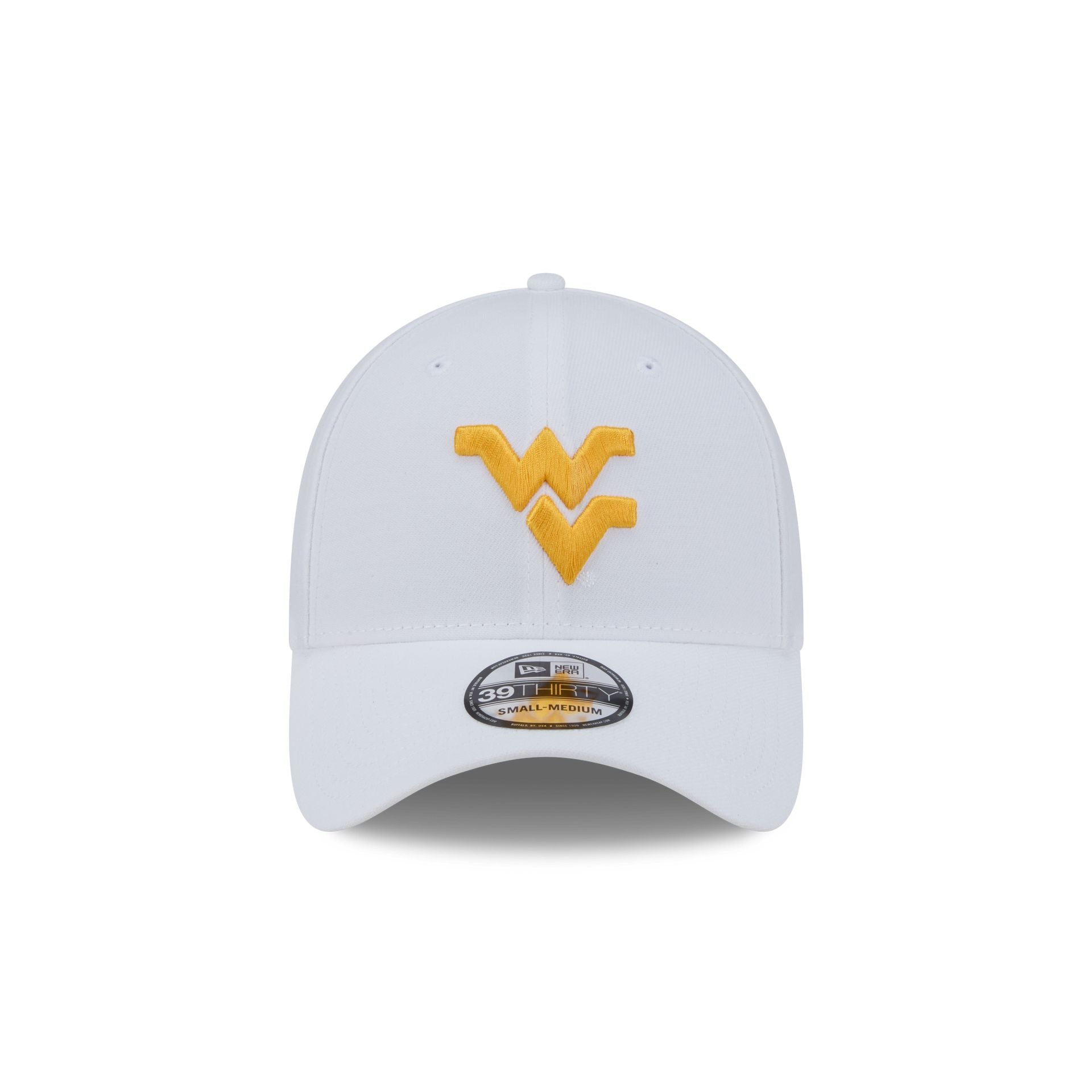 West Virginia Mountaineers Optic White 39THIRTY Stretch Fit Hat