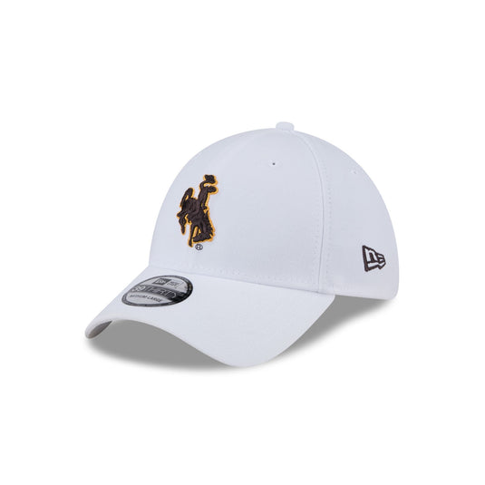 Wyoming Cowboys Optic White 39THIRTY Stretch Fit Hat - New Era Cap