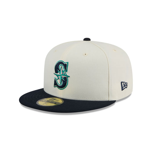 Seattle Mariners Chrome 59FIFTY Fitted Hat - New Era Cap
