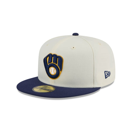 Milwaukee Brewers Chrome 59FIFTY Fitted Hat