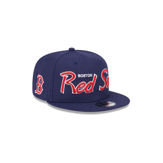 Boston Red Sox Script Kids 9FIFTY Snapback Hat - New Era Cap