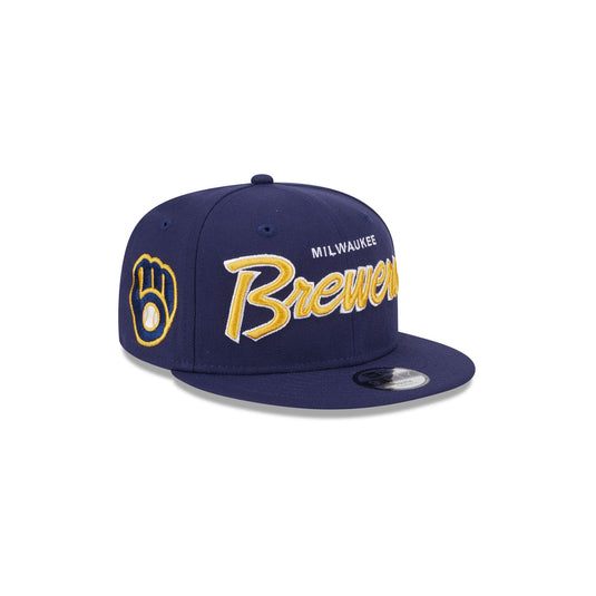 Milwaukee Brewers Script Kids 9FIFTY Snapback Hat - New Era Cap