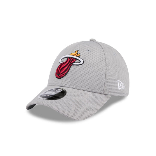 Miami Heat Gray 9FORTY Stretch-Snap Hat - New Era Cap