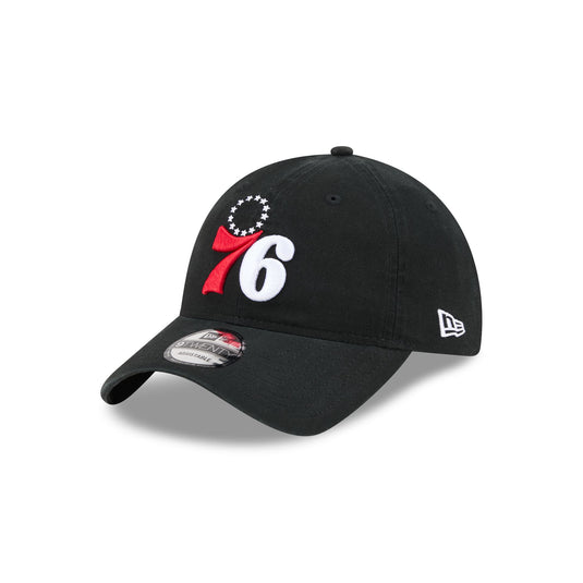 Philadelphia 76ers Black 9TWENTY Adjustable Hat - New Era Cap