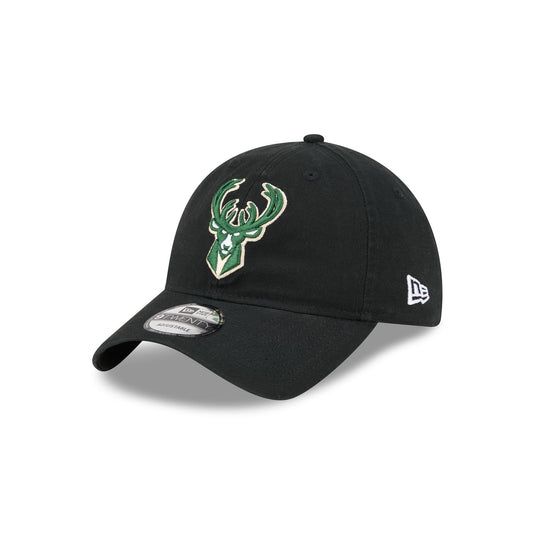 Milwaukee Bucks Black 9TWENTY Adjustable Hat - New Era Cap