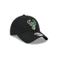 Milwaukee Bucks Black 9TWENTY Adjustable Hat