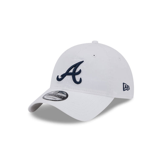 Atlanta Braves White 9TWENTY Adjustable Hat - New Era Cap