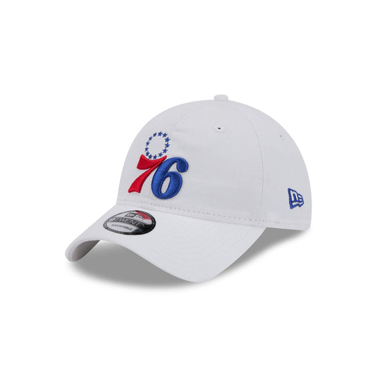 Philadelphia 76ers White 9TWENTY Adjustable Hat - New Era Cap