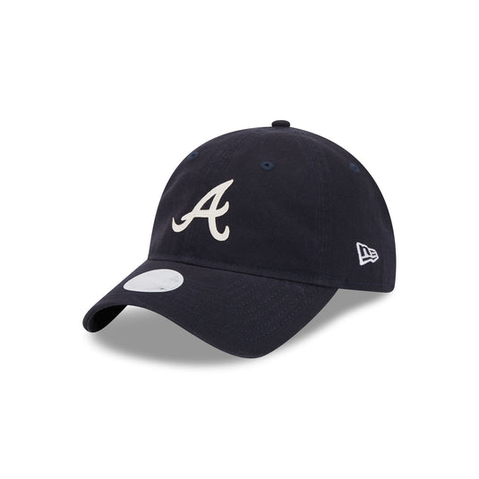 Atlanta Braves Glitter Logo Women's 9TWENTY Adjustable Hat - New Era Cap