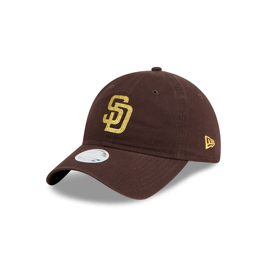 San Diego Padres Glitter Logo Women's 9TWENTY Adjustable Hat - New Era Cap
