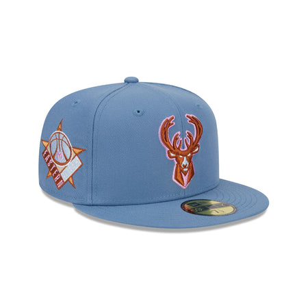 Milwaukee Bucks Color Pack Faded Blue 59FIFTY Fitted Hat