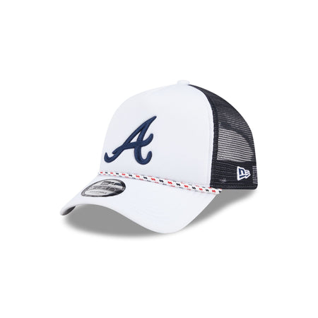 Atlanta Braves Court Sport 9FORTY A-Frame Trucker Hat