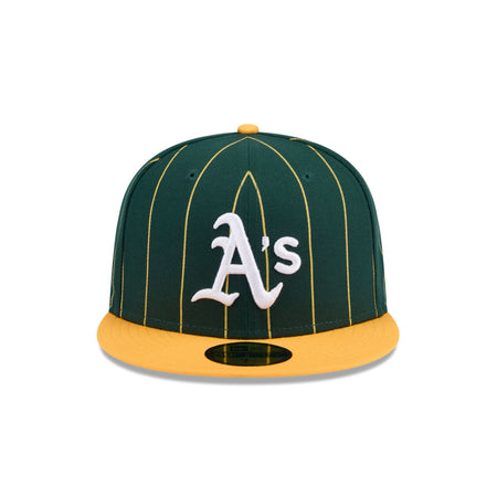 Oakland Athletics Throwback Pinstripe 59FIFTY Fitted