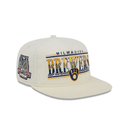 Milwaukee Brewers Throwback Corduroy Golfer Hat
