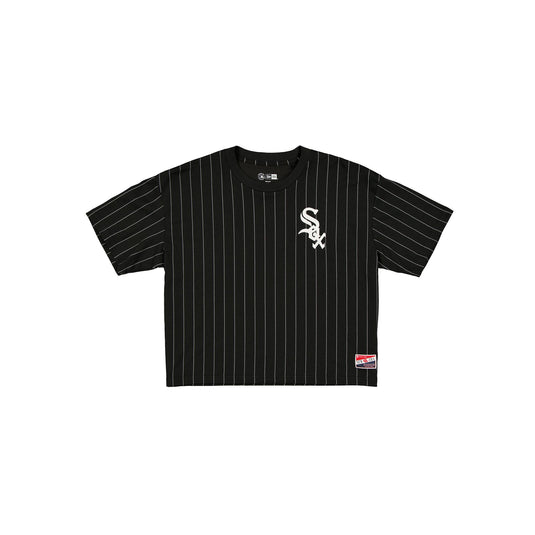 Chicago White Sox Throwback Women's Cropped Pinstripe T-Shirt - New Era Cap
