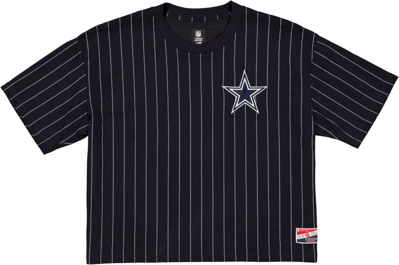 Dallas Cowboys Throwback Women's Cropped Pinstripe T-Shirt