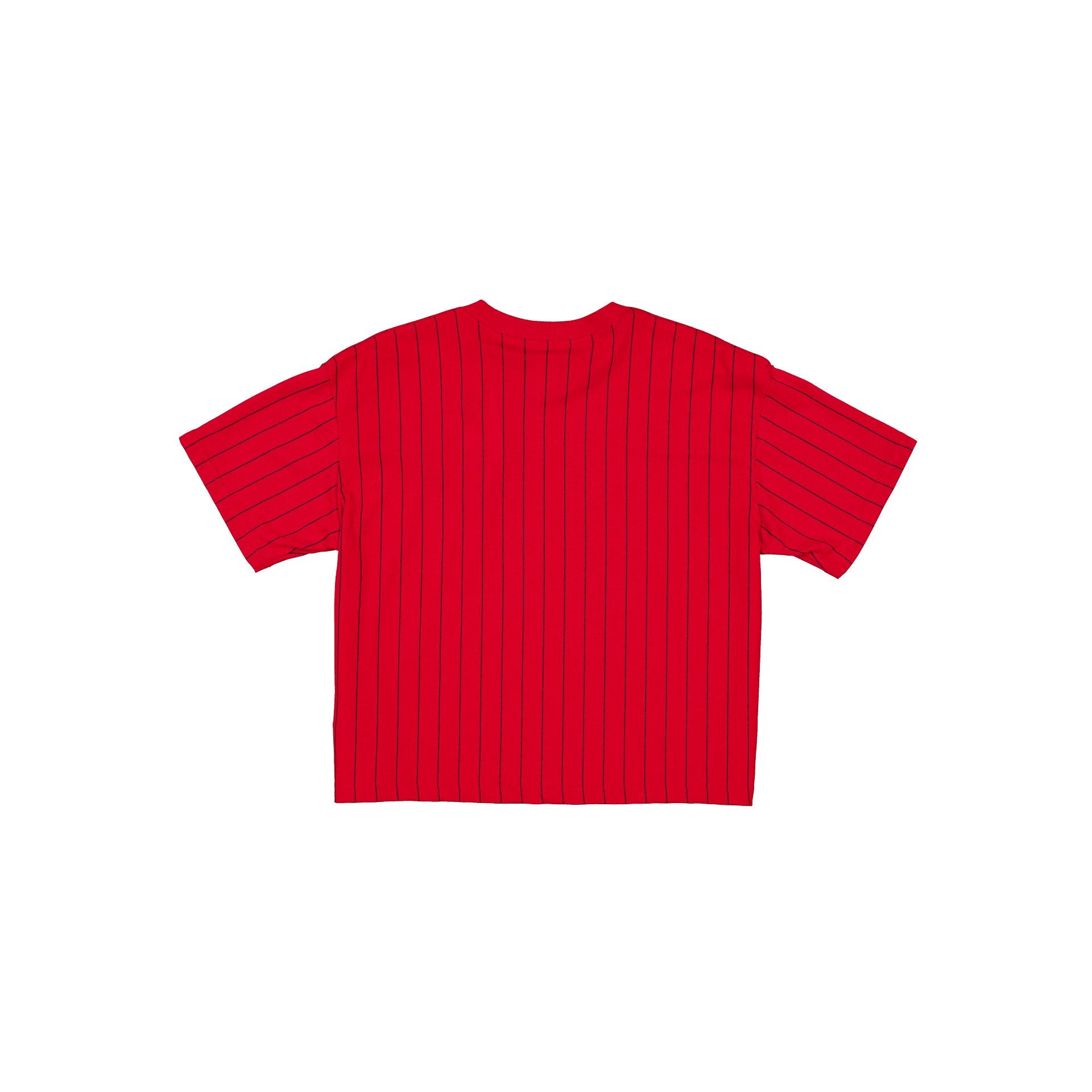 San Francisco 49ers Throwback Women's Cropped Pinstripe T-Shirt