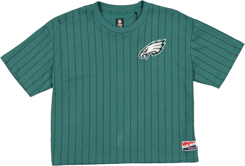 Philadelphia Eagles Throwback Women's Cropped Pinstripe T-Shirt