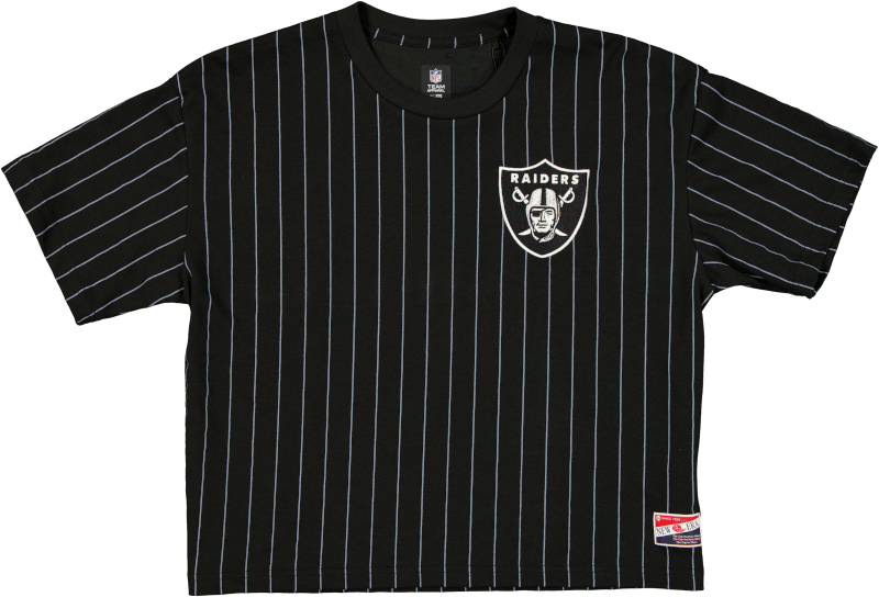 Las Vegas Raiders Throwback Women's Cropped Pinstripe T-Shirt