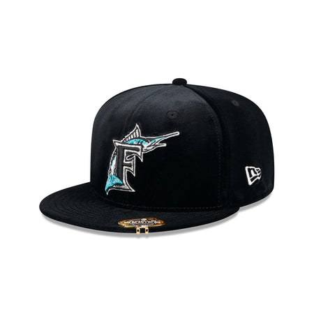 Miami Marlins Velvet Visor Clip 59FIFTY Fitted Hat