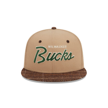 Milwaukee Bucks Traditional Check 9FIFTY Snapback Hat