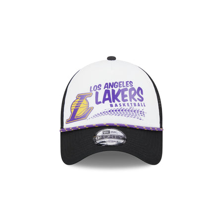 Los Angeles Lakers 2024 Rally Drive White 9FORTY A-Frame Trucker Hat