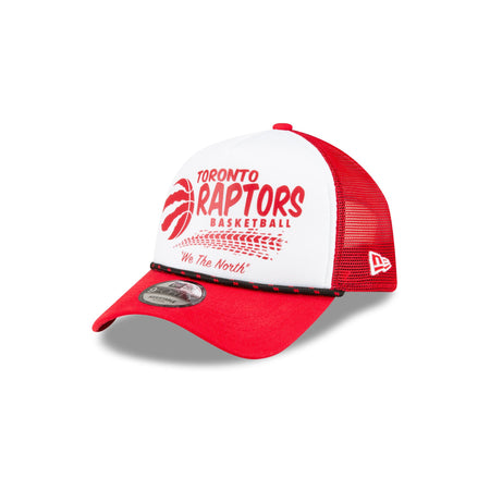 Toronto Raptors 2024 Rally Drive White 9FORTY A-Frame Trucker Hat