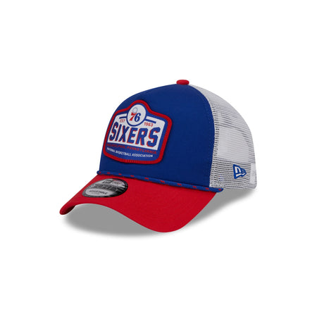 Philadelphia 76ers 2024 Rally Drive 9FORTY A-Frame Trucker Hat