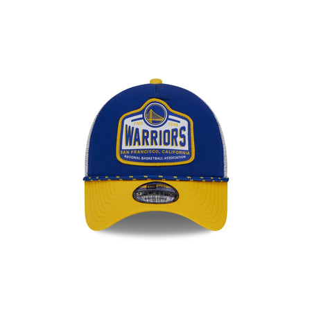 Golden State Warriors 2024 Rally Drive 9FORTY A-Frame Trucker Hat