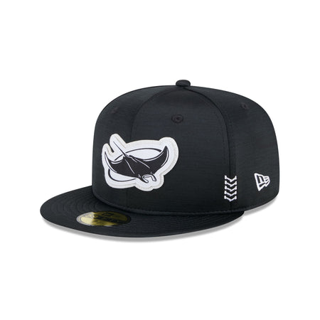 Tampa Bay Rays 2024 Clubhouse Black 59FIFTY Fitted Hat