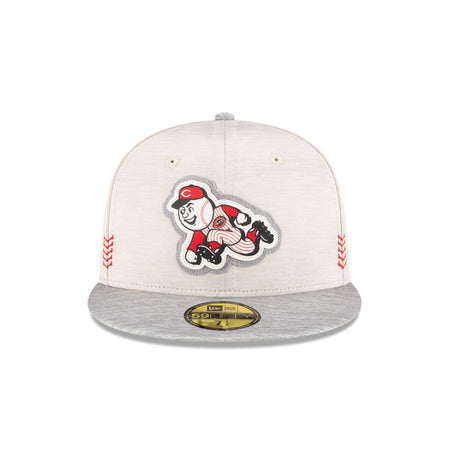 Cincinnati Reds 2024 Clubhouse Stone 59FIFTY Fitted Hat