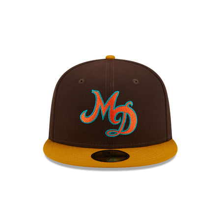 Miami Dolphins Burnt Wood 59FIFTY Fitted Hat