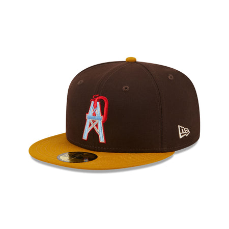 Oilers Burnt Wood 59FIFTY Fitted Hat