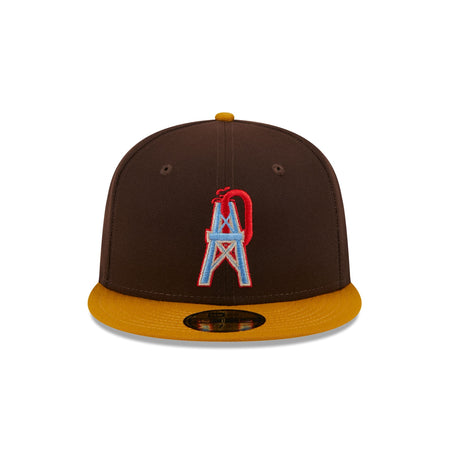 Oilers Burnt Wood 59FIFTY Fitted Hat