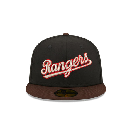 Texas Rangers Chocolate Visor 59FIFTY Fitted Hat