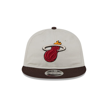 Miami Heat Two Tone Taupe Retro Crown 9FIFTY Snapback Hat