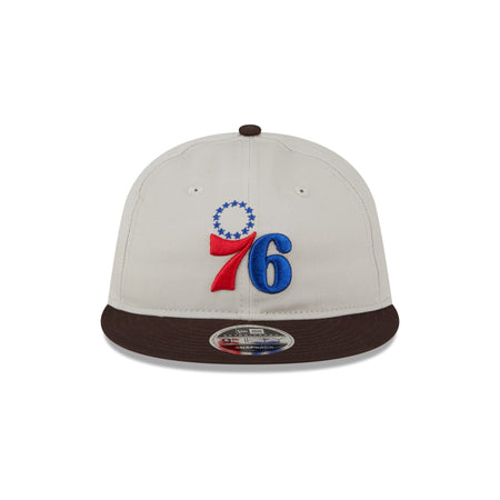 Philadelphia 76ers Two Tone Taupe Retro Crown 9FIFTY Snapback Hat