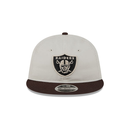 Las Vegas Raiders Two Tone Taupe Retro Crown 9FIFTY Snapback Hat