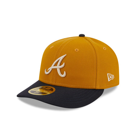 Atlanta Braves Vintage Gold Low Profile 59FIFTY Fitted Hat