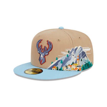 Milwaukee Bucks Snowcapped 59FIFTY Fitted Hat